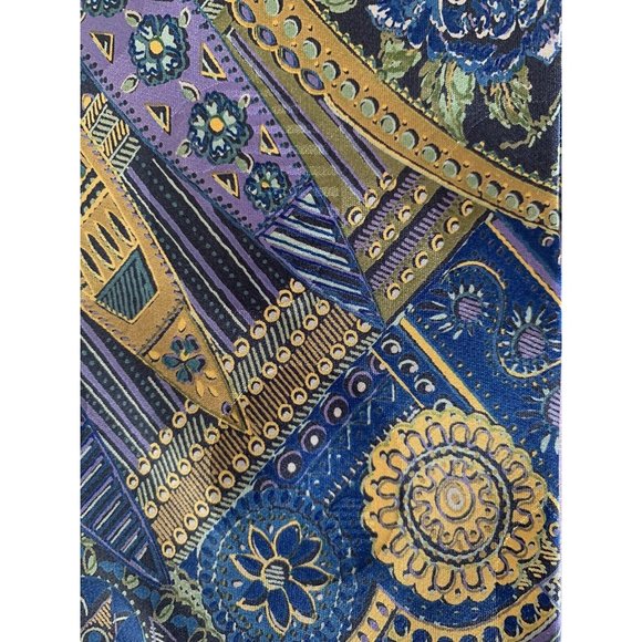 BRIONI BY SANTOSTEFANO Blue Geometric Flowers Silk Tie ITALY 58”/3”.3/4 EX COND - Picture 5 of 5